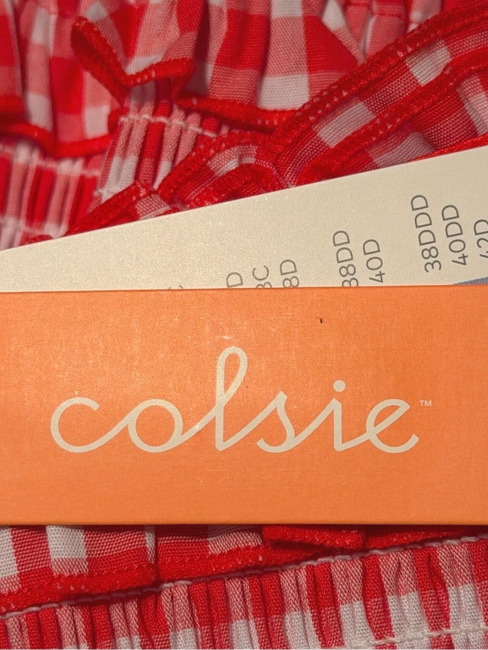 Colsie Red Smocked Ruffle Crop Top - Picture 3 of 3